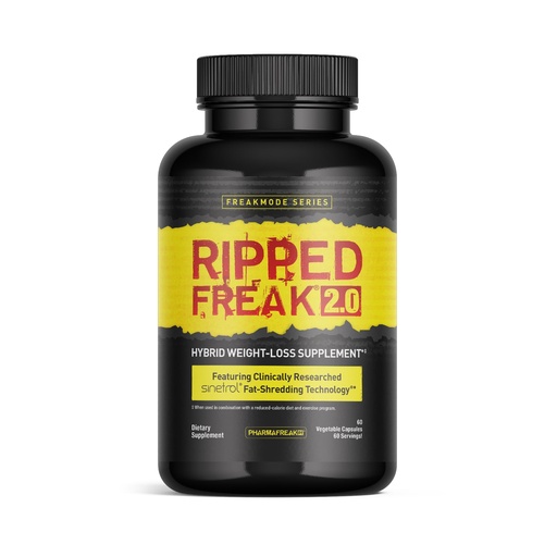 [BRSWGHTQBEDWAA3J] Pharmafreak Ripped Freak 2.0 – Advanced Training Support Complex with Sinetrol® Citrus Polyphenols and B-Vitamins – 60 Capsules (60 Servings)