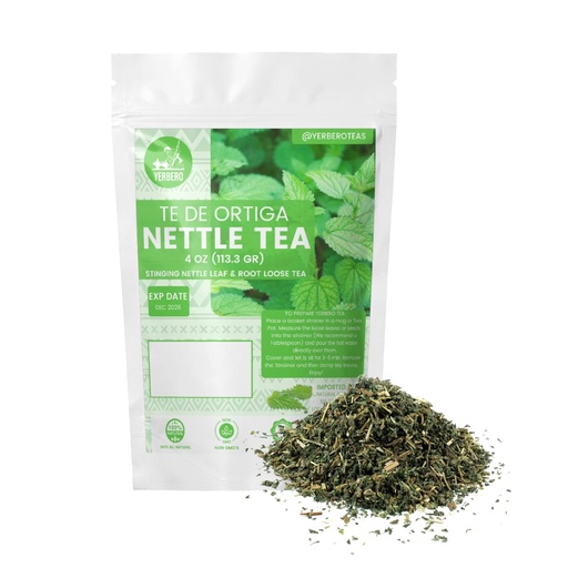 [BRSRMCA3BZ5WC23K] Yerbero - Stinging Nettle Leaf & Root Loose Tea 4oz (113 gr) | Urtica Dioica | Makes 30+ Cups | Wildcrafted, Stand Up Resealable Bag | Crafted By Nature100% All Natural, non-GMO, Gluten-free.