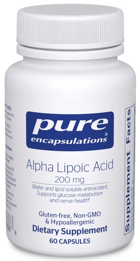 [BRSWIY34CAOAC3LO] Pure Encapsulations Alpha Lipoic Acid 200 mg - 200mg ALA - Liver & Antioxidant Support* - for Nerve Health & Carb Metabolism - Vegan & Non-GMO Supplement - 60 Capsules