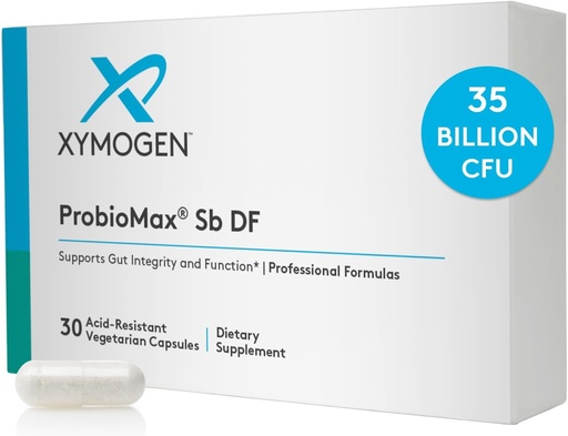 [BRSRMGQTCR5WOAIY] XYMOGEN ProbioMax Sb 35B - 35 Billion CFU Probiotic Supplement with Lactobacillus & Bifidobacterium lactis HN019 - Probiotics for Digestive Health - Formerly ProbioMax Sb DF (30 Capsules)