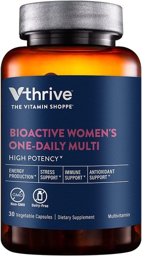 [BRSWYYY6DN5WGCTO] Vthrive Once Daily bioactive Multivitamin for Women Advanced Formula to Support Healthy Aging, Stress Management, and Overall Vitality with Essential Nutrients (30 Vegetarian Capsules)