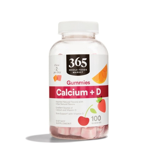 [BRSW2BQROVYA2CLU] 365 by Whole Foods Market, Calcium Adult Gummies, 100 Count