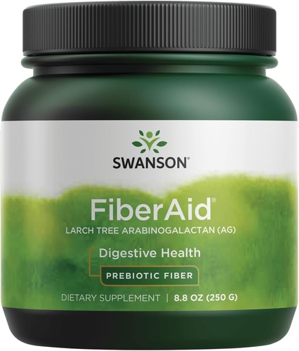 [BRSWIEL7OUIWGCI3] Swanson FiberAid - Larch Tree Arabinogalactan (AG) Powder - Fiber Drink Mix Promoting Digestive Health and Supports Gastrointestinal Health - (8.8oz)