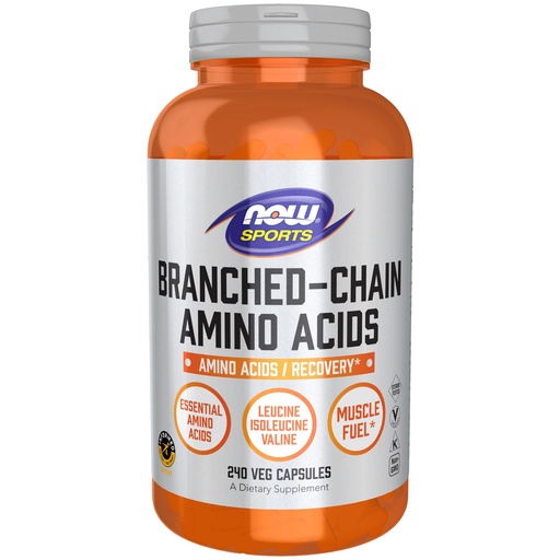 [BRSWIYYFDMNGI33K] NOW Foods Sports Nutrition, Branched Chain Amino Acids, With Leucine, Isoleucine and Valine, 240 Veg Capsules