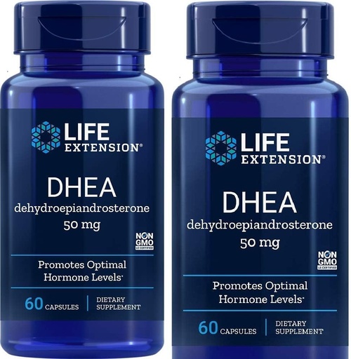 [BRSWIBTQC4NQO2LE] Life Extension, DHEA 50 Mg, 60-Capsules (2 Paket)