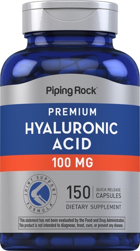 [BRSRM2Q5AV6WACT6] Piping Rock Hyaluronic Acid Capsules | 100mg | 150 Count | Premium Formula | Non-GMO, Gluten Free Supplement