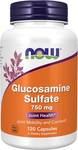 [BRSWIY32BQNBSD3K] NOW Foods Supplements, Glucosamine Sulfate 750 mg, with UL Dietary Supplement Certification, 120 Veg Capsules