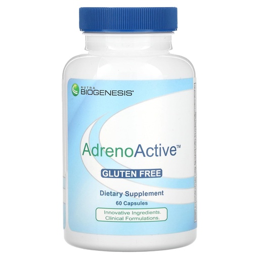 [BRSWGEI5A55BODTO] Nutra BioGenesis AdrenoActive - Helps Support Healthy Stress Response - Gluten Free - 60 Capsules