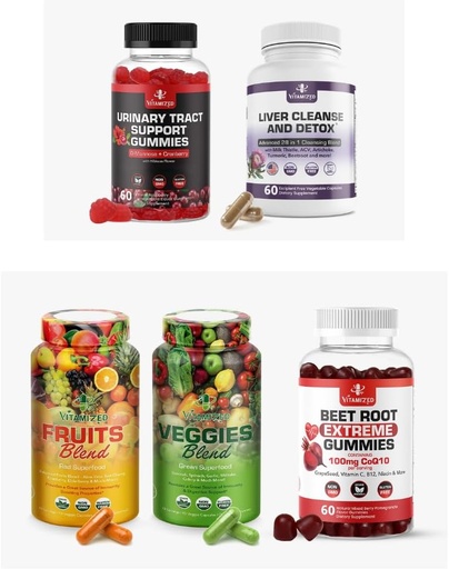 [BRSRAYALCFYQMYI6] Complete Wellness Bundle: Elevate Your Health with Four Essential Supplements