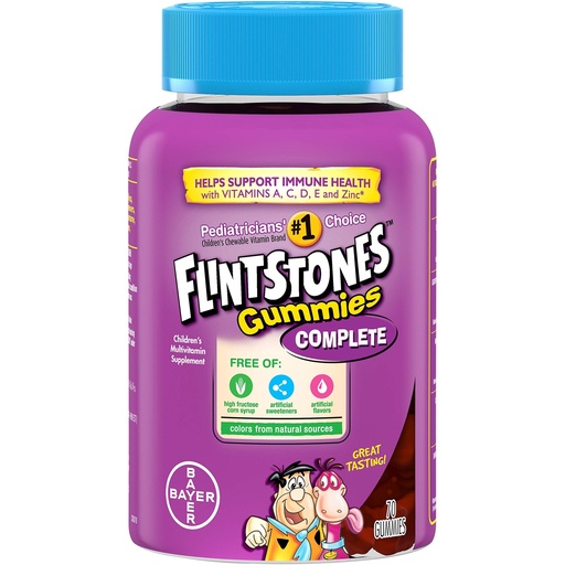 [BRSWIEA7O57BQCLK] Flintstones Children's Complete Multivitamin Gummies, 70 Count