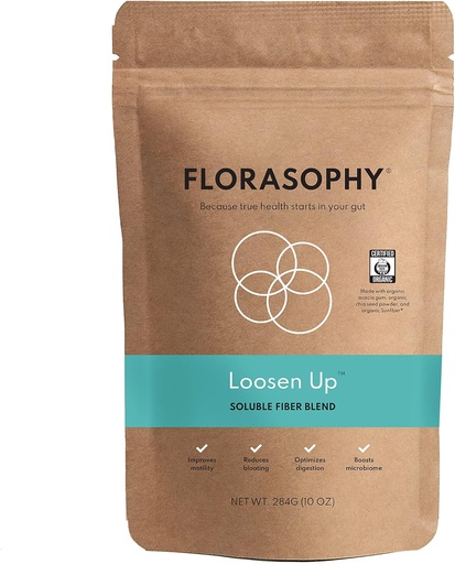 [BRSW2AAYDMAWAALA] Loosen Up Organic Soluble Fiber Supplement for Digestive Gut Health, Constipation & IBS Relief, Gluten Free Vegan Soluble Prebiotic Powder, One Month Supply