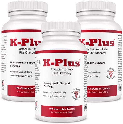 [BRSRMCQYBV4GCCTB] Potassium Supplement for Dogs and Cats (3 Pack, Chewable Tablets)