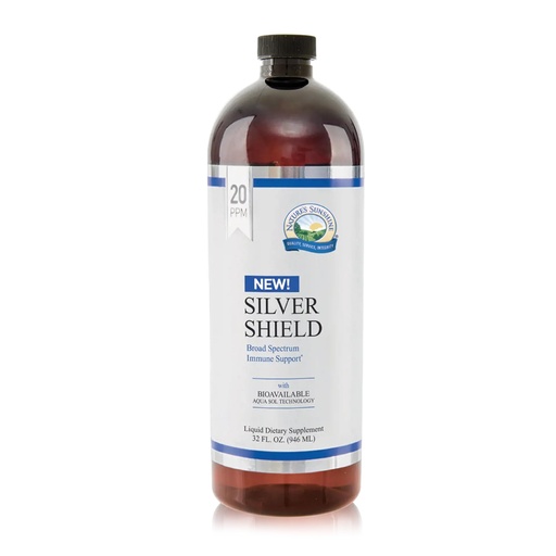 [BRSWKHQROB4REE32] Nature's Sunshine Silver Shield Liquid, 32 Fl Oz | Colloidal Silver Liquid with Aqua Sol Technology Provides Immune Support and Protection