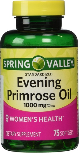 [BRSWIY32BV7AOG3A] Spring Valley - Evening Primrose Oil 1000 mg, 75 Softgels