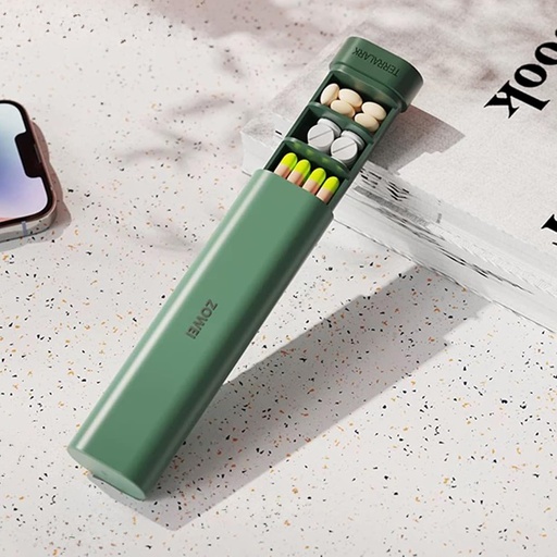 [BRSRAYI7BAIQIEY6] Pill Organizer 7 Day, Weekly Travel Pill Case, Daily Pill Box, Cute Pill Holder to Hold Vitamins, Medicines, Pills, Supplements(Green)