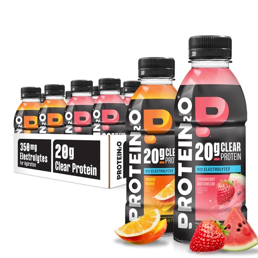 [BRSW2ZD7AUHGYFDP] Protein2o 2-in-1 Clear Whey Protein & Electrolyte Beverage, 20g Protein, Gluten-Free, Keto, 16.9 fl oz Bottles (12 Count Variety Pack)