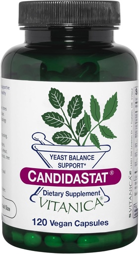 [BRSWIYQGPIORMAIZ] Vitanica Candidastat, Yeast Balance Supplement and Support, Vegan, 120 Capsules