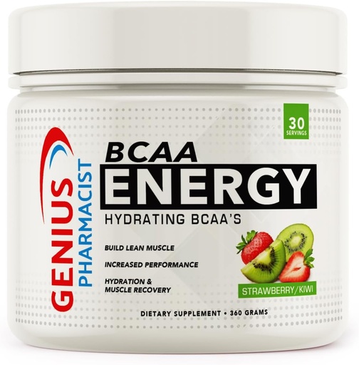 [BRSRAY34OEORQ335] BCAA Energy Hydrating BCAA's Strawberry/Kiwi - 30 Servings