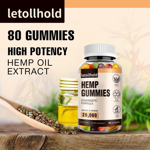[BRSROGAEO54AGEL6] Hemp Gummies Edibles Gummy Advanced Extra Strength Made with Hemp Oil Low Sugar Supplements
