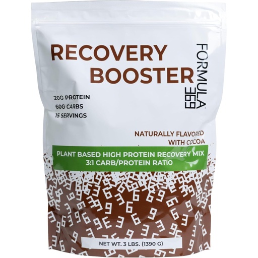 [BRSRAGIBAV7GC2Q4] Recovery Booster – Vegan High Protein Recovery Mix – Post-Exercise Shake with 20g Protein & 60g Carbs – 3:1 Carb-to-Protein Ratio – 3 lb – Gluten & Allergen Free – Cocoa Flavor