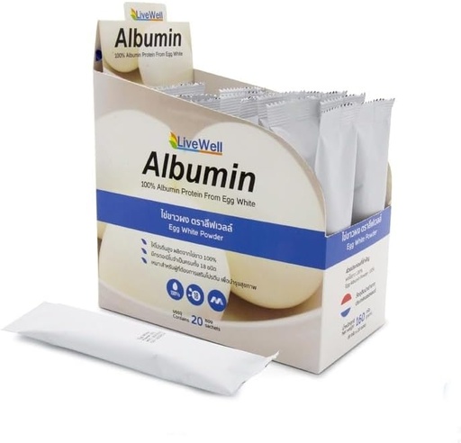 [BRSROAYZOEIRYHTA] LiveWell Albumin Protein dari Egg White 160g.
