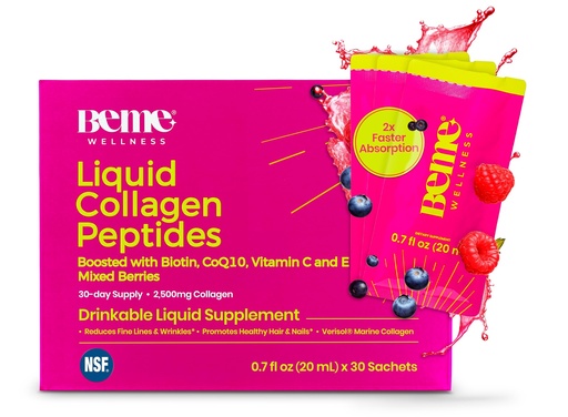 [BRSROBT5BAHBY3LL] BeMe Liquid Collagen for Women - 2500mg Verisol hydrolyzed Marine Liquid Collagen - Clinically Tested Collagen Supplements - Quick Absorption, high bioavailability - Supports Skin, Hair & Nails