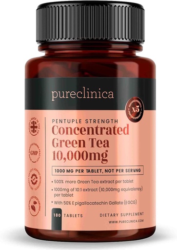 [BRSRMBALDEIA2EY7] pureclinica Concentrated Green Tea 10,000mg x 180 Tablets