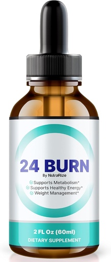 [BRSRAGALA4NAYAD2] 24 Burn Weight Loss Drops, All-Natural Liquid Formula, Premium Nutritional Blend to Support an Active Lifestyle Energy, and Fitness, Official 24Burn Gotas Reviews (30 Servings)