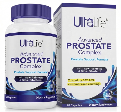 [BRSWIHLROEDBUGYV] ULTALIFE Advanced Saw Palmetto Prostate Supplement for Men with Beta Sitosterol Promotes Urinary Comfort, Sleep Quality & Prostate Health 90 Capsules