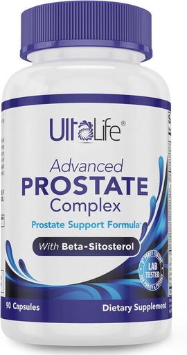 [BRSWIHLROEDBUGYV] ULTALIFE Advanced Saw Palmetto Prostate Supplemento per gli uomini con Beta Sitosterol promuove il comfort urinario, la qualità del sonno e la salute della prostata 90 capsule