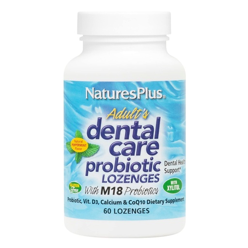 [BRSWIYLYC4CAIYD4] NaturesPlus Adult’s Dental Care Probiotic - 60 Lozenges - Supplement for Teeth & Gum Health - Peppermint Flavor - 30 Servings