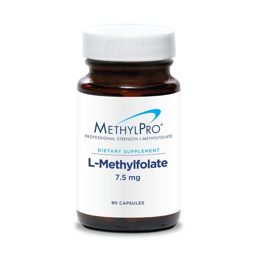 [BRSWGHT7BUNAIELX] MethylPro L-Methylfolate 7.5 mg - Supports a Healthy Mindset - Active Folate for Methylation Support & Biochemical Reactions - Highly Bioavailable - Flexible Dosing - 90 Servings - 90 Capsules