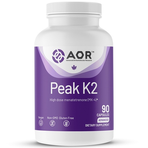 [BRSWIZT4OQBAEG3A] AOR Peak K2 Vitamin K2 MK-4, 90 Vegan Capsules, 30-90 Day Supply – Essential for Bone Structure