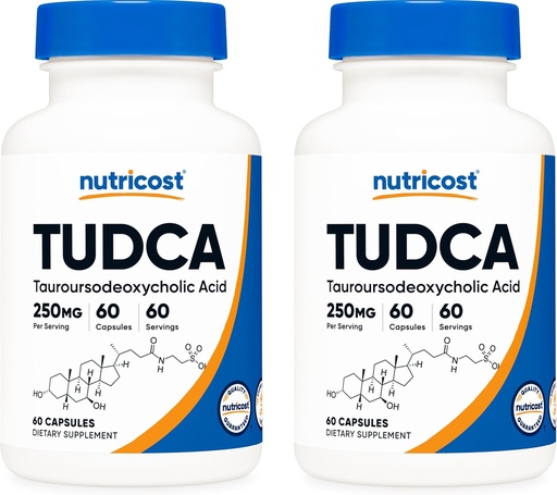 [BRSWKE37PMAWM3D4] Nutricost Tudca 250mg, 60 Capsules (2 Bottles)