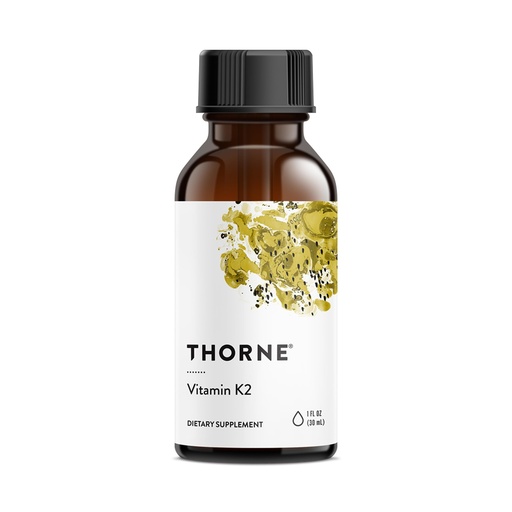 [BRSWIYQPAQPBADLG] THORNE - Vitamin K2 - Concentrated Vitamin K2 (as MK-4) Liquid Supplement - Supports Bone, Heart & and Blood Vessel Health* - Third-Party Certified - Gluten, Dairy & Soy-Free - 1 Fl Oz