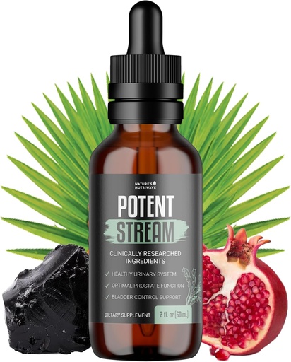 [BRSRA2YQCIJQAHIV] PotentStream Drops - Original Formula, Natural Liquid Supplement with Plant Extracts | 100% Natural, Made in USA, 1 Month Supply