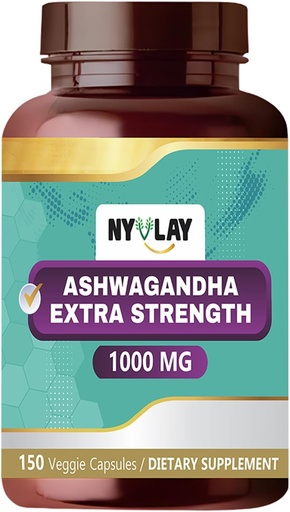 [BRSROBLQDIAWADQV] Ashwagandha 1000 MG - 150 Capsules | May Help Stress Relief*, Energy Boost*, and Immune Support* | Natural, Gluten-Free