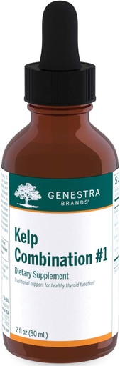 [BRSWIZ3RAIFROAYZ] Genestra Brands Kelp Combination # 1 XI124; Zawiera Bladderwrack, Borage, Skullcap, American Ginseng i Eleuthero Budapest 124; 2 fl. oz.
