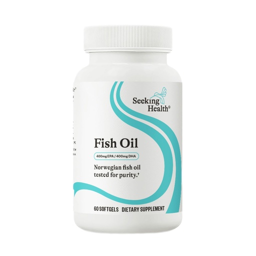 [BRSWIZ3RCMPWY23K] Seeking Health Fish Oil 400mg EPA / 400mg DHA Norwegian Fish Oil Tested for Purity. 60 Softgels