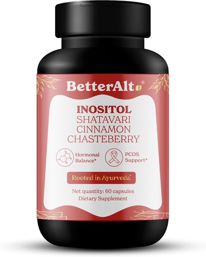 [BRSRAZIBDECGMCQ7] Better Alt Inositol Complex | Supports Cycle Support & Hormonal Health | Shatavari, Black Cohosh, Chaste Berry, D-Chiro Inositol | 1-Month Pack