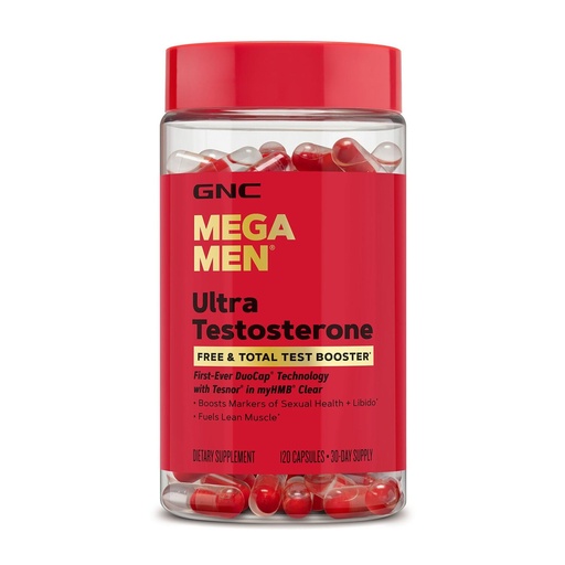 [BRSROYIDAAPBGAD7] GNC Mega Men Ultra Testosterone, Free & Total Test Booster, 120 Count