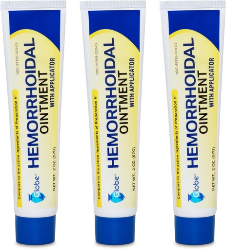 [BRSWGZQTC4GWAFA6] Hemorrhoidal Pain Relief Ointment 2 oz (56g) Per Tube Hemorrhoid Treatment for Fast Acting Itch, Swelling, and Maximum Strength Pain Relief (3 Pack)