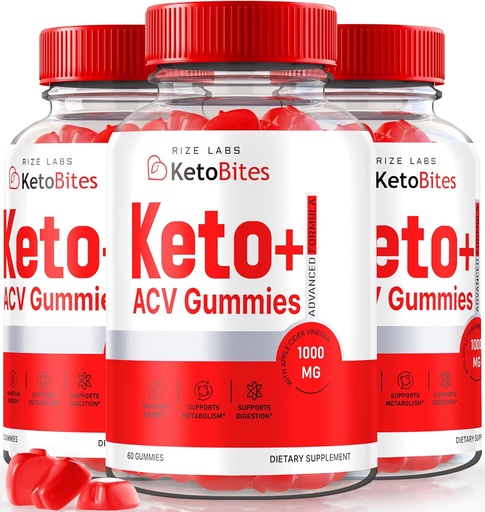 [BRSROED5CB6BGEYZ] rize labs - Keto Bites ACV Gummies for Advanced Weight Loss, All Natural Apple Cider Vinegar Supplement (180 Gummies)