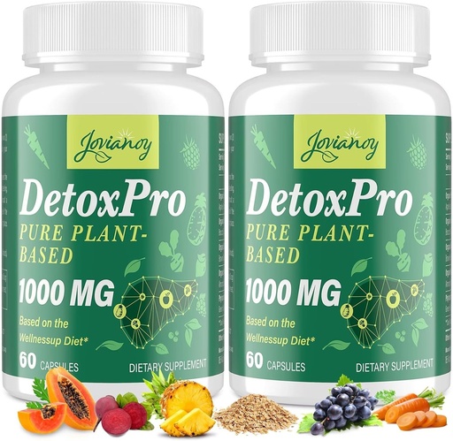 [BRSRAGIHCMCB6DTX] 1000 MG Gentle Detox Cleanse, High-Potent, Gut Cleanse & Detox Capsules for Women & Men, Natural Detoxification, Colon, Liver, Antioxidant & Digestive Support, 120 Capsules