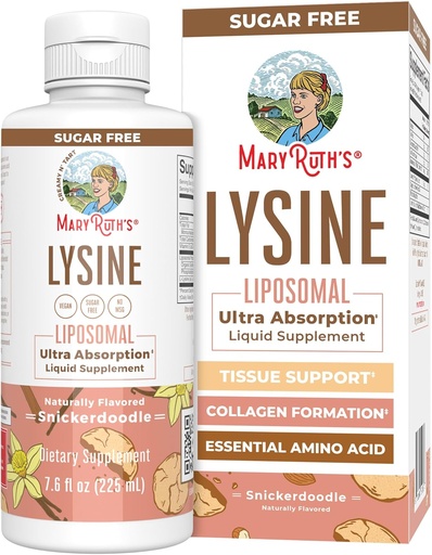 [BRSROZQEOIDQI33L] Vegan Lysine Supplement by MaryRuth's | Ultra Absorption | Lysine 500mg | Collagen Formation Support | Immune Support Supplement | Health & Wellness | Non GMO | Gluten Free | 30 Servings