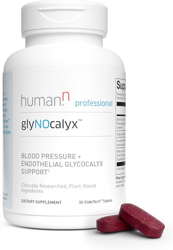 [BRSROCD4AQHAE23Z] Comprimés de glyNOcalyx humain - Glycocalyx endothélial, support de la circulation et de l'oxyde nitrique – Ail noir, extrait de graines de raisin, complexe Fucoidan-Polyphénol – 30 Nombre