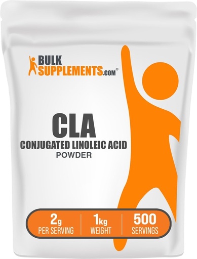 [BRSWKGT4C4BQOHDA] BulkSupplements.com Конъюгированный линолевый кислотный порошок - добавка CLA, пищевая добавка - без глютена, 2 г на сервирование, 1 кг (2,2 фунта) (пакет 1)