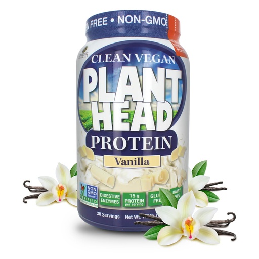 [BRSWIEIOOENBQDTC] Genceutic Natural's Plant Head Real Meal Dietary Supplement | Supports a Healthy Lifestyle | Vegan, Gluten-Free, & Lactose-Free | Vanilla 1.7bs