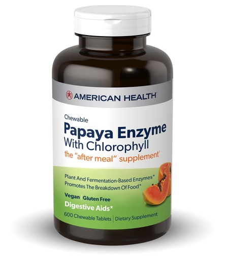 [BRSWIYT3PMDAOCTY] American Health Papaya Enzyme Chewable Tablets - Promotes Nutrient Absorption, Helps Digestion and Freshens Breath with Chlorophyll & Pepermint - Gluten-Free, Vegetarian - 600 Count