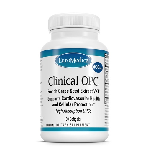 [BRSWG235OJ7WKC37] EuroMedica Clinical OPC - Cardiovascular Health & Focus Support Supplement - Dietary Supplement with Grape Seed Extract & Sunflower Lecithin - Immune Support Supplement Formula - 60 Softgels